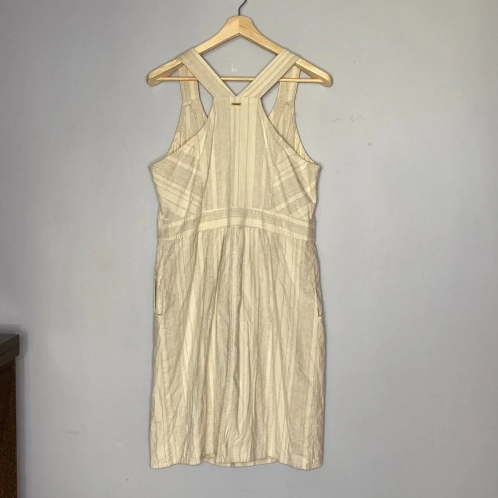 PrAna Dress Grace Trail Dress Hemp Blend Stone Stripe Size XL - Picture 8 of 10